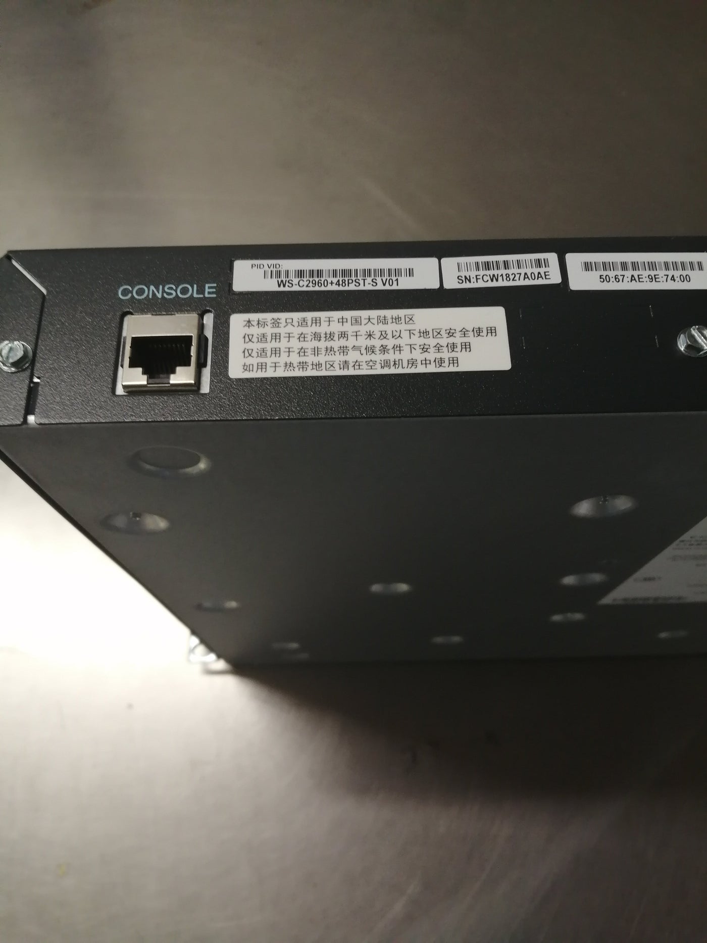 Cisco catalyst 2960 plus  48 port switch (  WS-C2960+48PST-S used )
