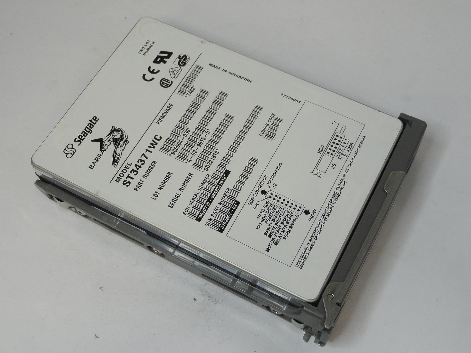 9C6004-030 - Seagate Sun 4.3GB SCSI 80 Pin 7200rpm 3.5in Barracuda HDD in Caddy - Refurbished