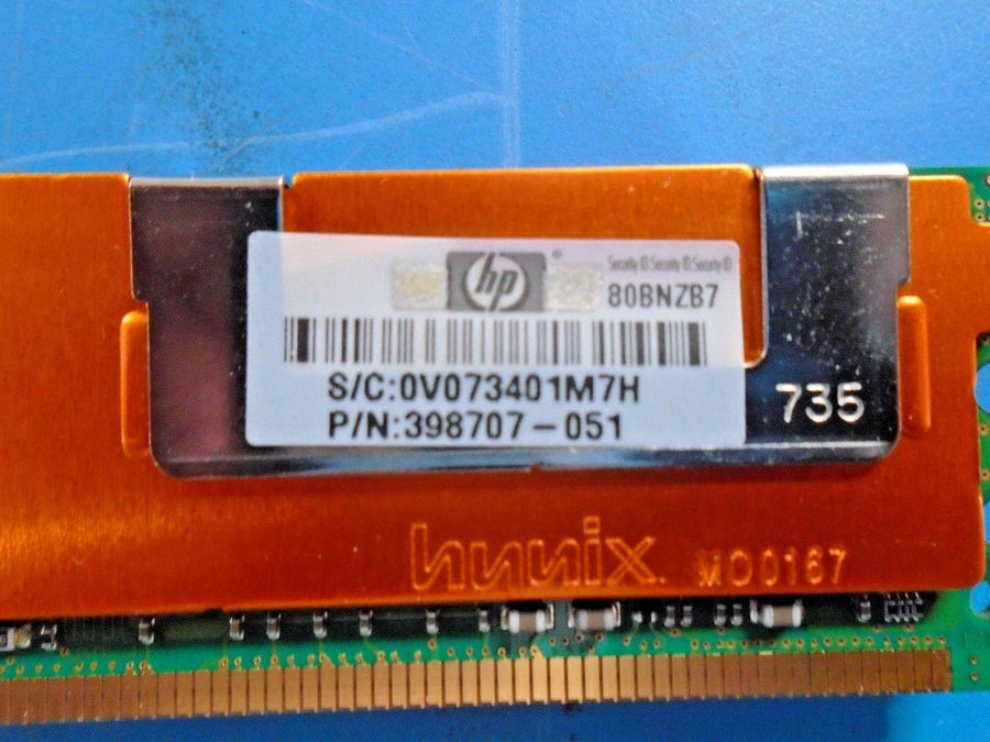 HP Hynix 2GB PC2-5300 DDR2-667MHz CL5 240Pin FBDIMM ( HYMP525F72CP4D2-Y5 398707-051 ) REF