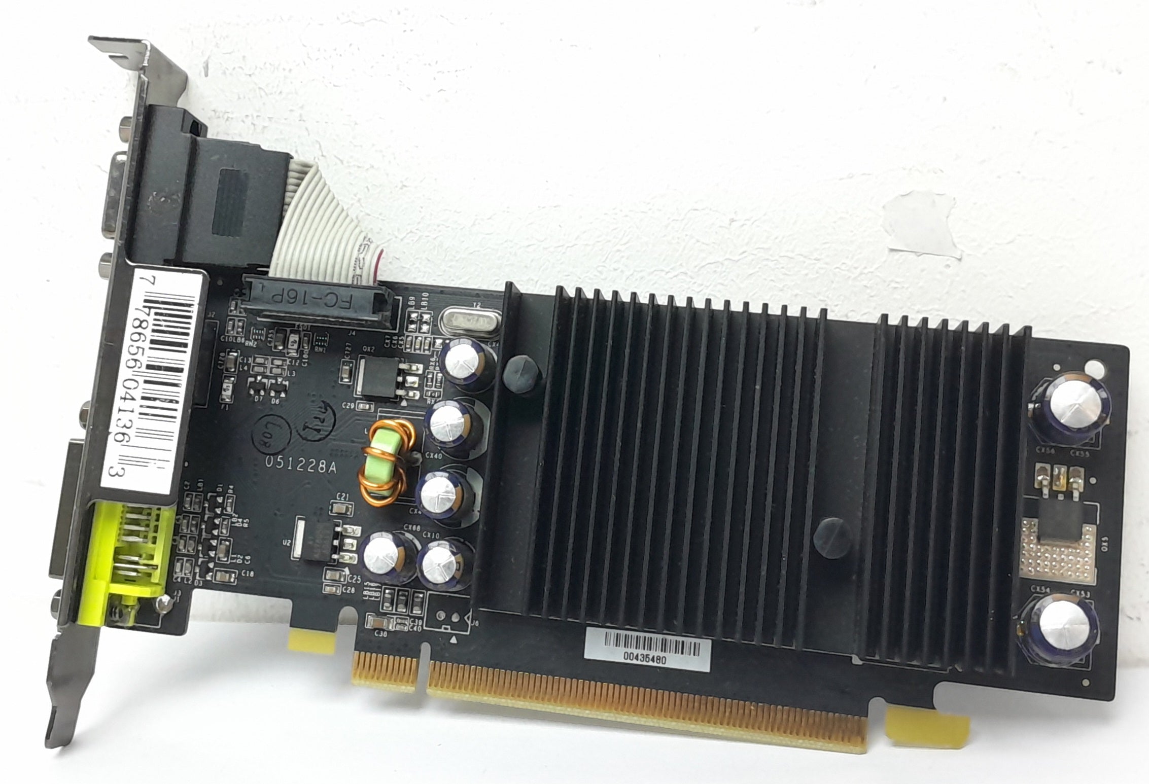Nvidia GeForce 6200TC 128MB PCI-E DVI/VGA TV Out Card ( GF 6200TC GF ) USED