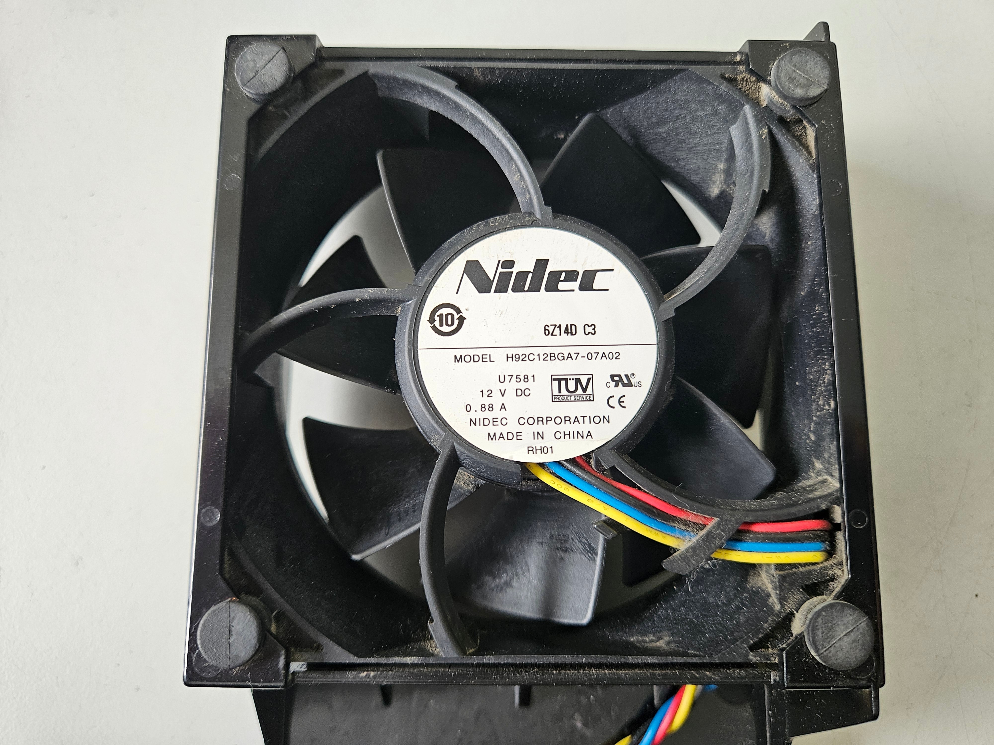 Nidec Dell Optiplex GX280/520/6250 12V Fan Assembly ( Y5299 H92C12BGA7-07A02 0M6792 ) USED