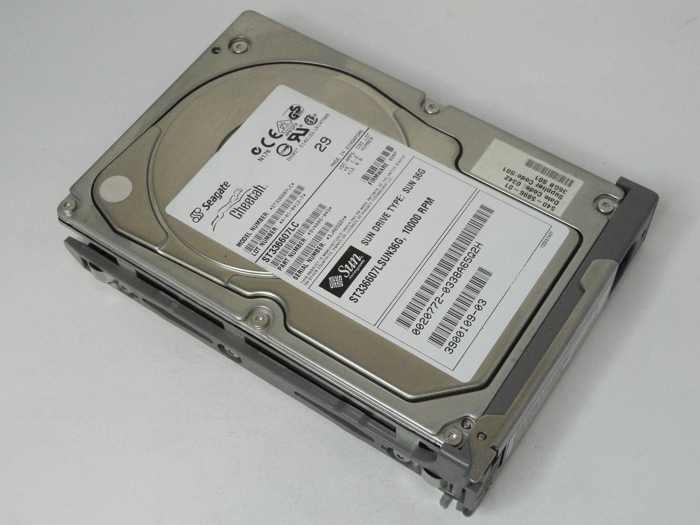 Seagate Sun 36GB SCSI 80Pin 10Krpm HDD in caddy ( 9V4006-043 ST336607LC 3900109-03 390-0109-03 540-5996-01 ) REF