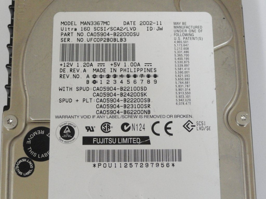 PR03946_3900065-02_Sun/Fujitsu, 36Gb SCSI 80PIN Ultra160 With Sun Cad - Image7