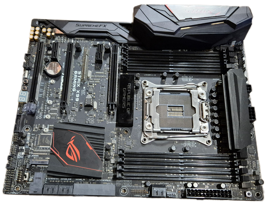 ASUS ROG STRIX X99 Gaming Motherboard LGA2011-3 DDR4 ATX - NO PCIEx4 connector USED
