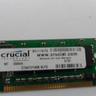 Micron Crucial 512MB PC3200 DDR-400MHz ECC Registered DIMM Memory Module ( MT9VDDF6472G-40BD3 CT6472Y40B-9LFD ) REF