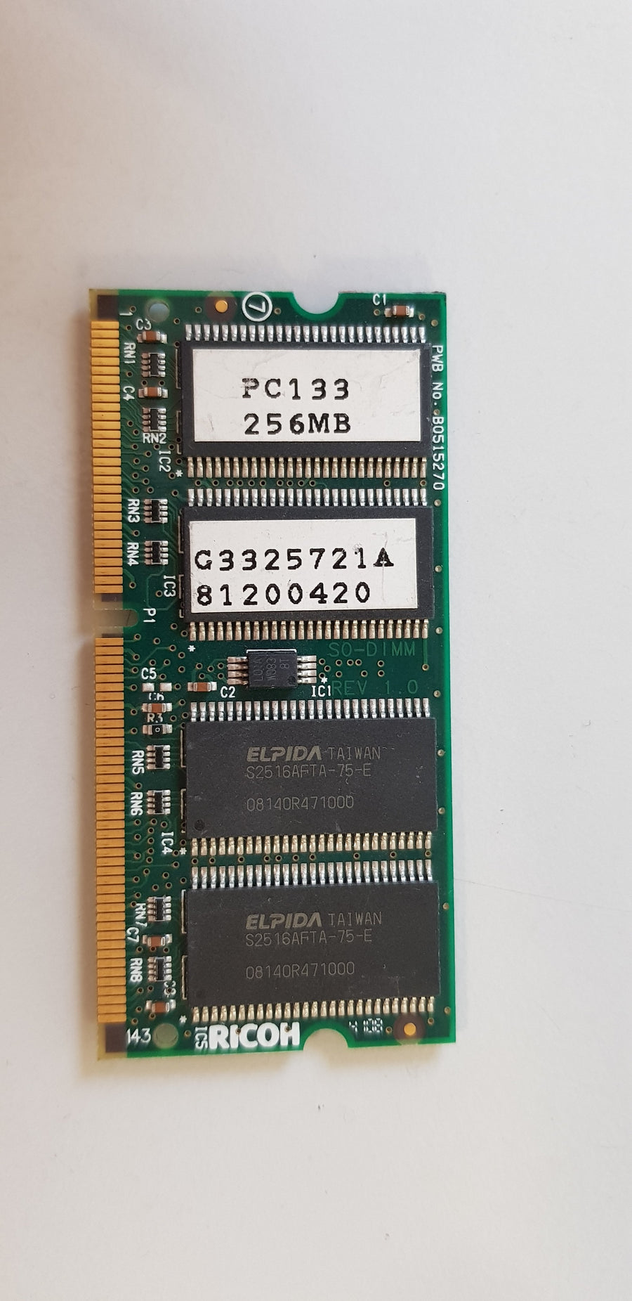 Ricoh 256MB PC133 PCB SDRAM DIMM Printer Memory Module (G3325721 A)