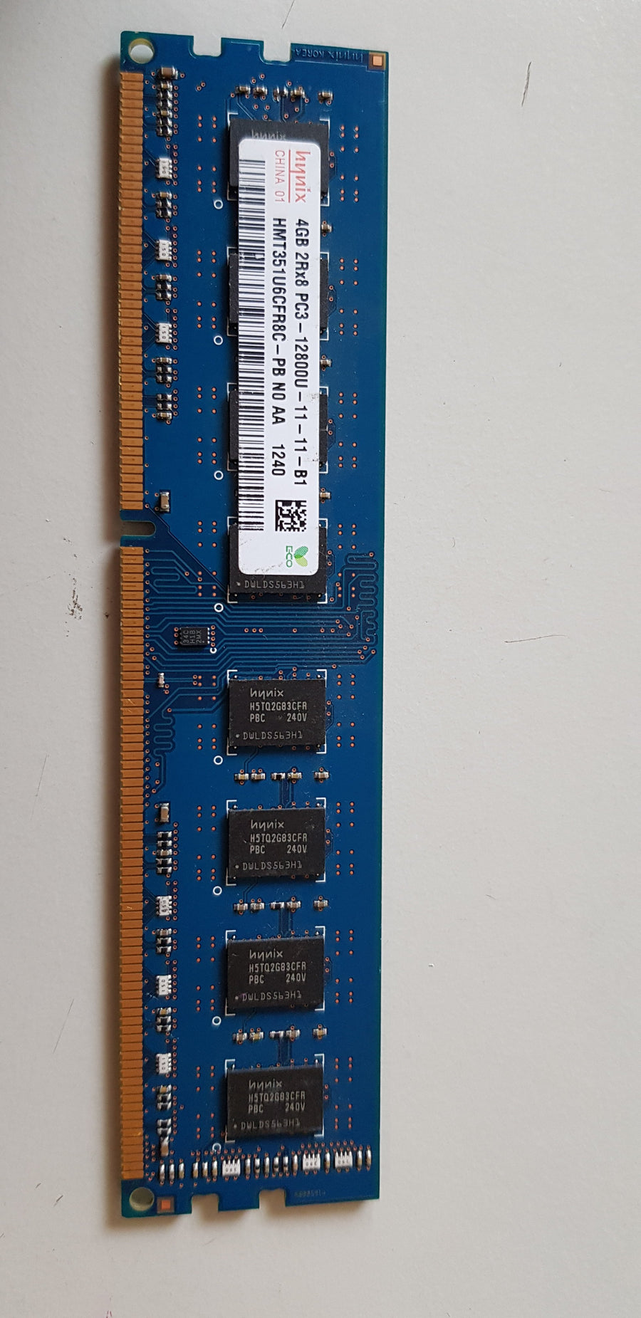 Hynix/HP 4GB PC3-12800 DDR3-1600MHz 240-Pin DIMM ( HMT351U6CFR8C-PB / 655410-150)