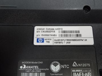 PR19799_nx6310_HP nx6310 512Mb 1.6Ghz 80Gb HDD Laptop - Image7