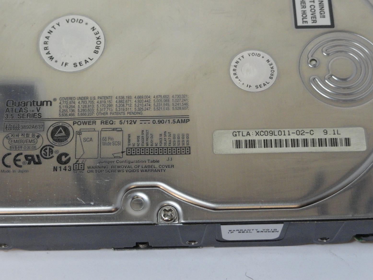 MC6114_XC09L011_Quantum 9.1GB SCSI 68 Pin 7200rpm 3.5in HDD - Image3