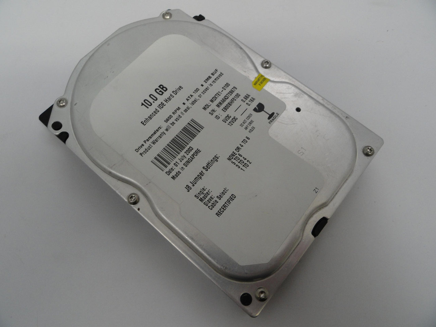 PR18675_MDXTE1-0100_Western Digital 10Gb IDE 5600rpm 3.5in HDD - Image3