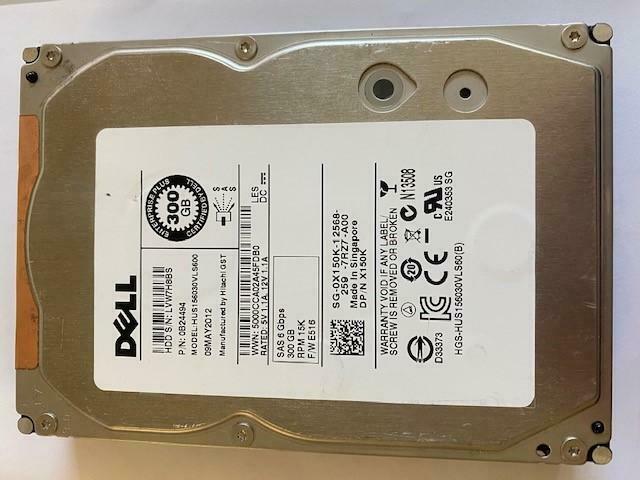 Dell Hitachi 300GB SAS 15k RPM 3.5" Hard Drive ( 0B24494 X150K HUS156030VLS600 ) REF