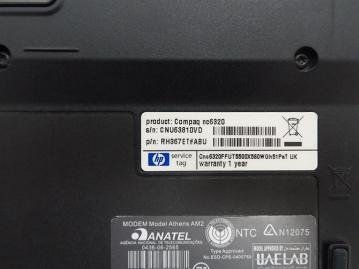 PR20112_nc6320_HP nc6320 512Mb 1.6Ghz No HDD No Battery Laptop - Image5