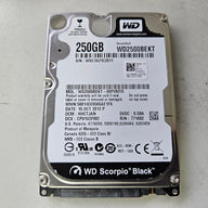 WD Dell 250GB 7200RPM SATA 2.5" RECERTIFIED HDD ( WD2500BEKT-00PVMT0 0W94DJ ) REF