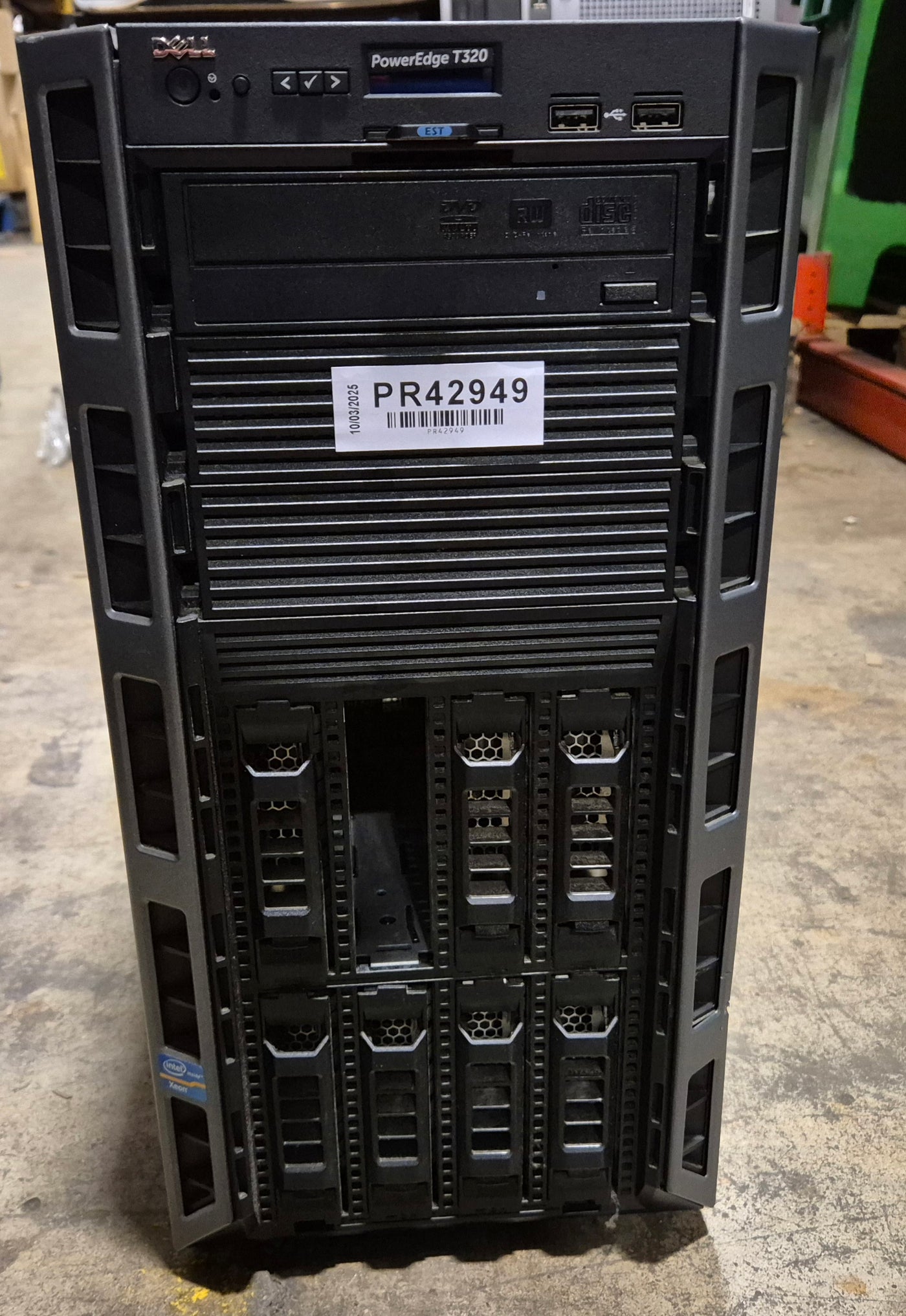 Dell PowerEdge T320 Xeon E5-2403 1.8GHz NO RAM/HDD/OS DVD Dual PSU WinSVR 2008 COA ( E20S ) USED missing plastics
