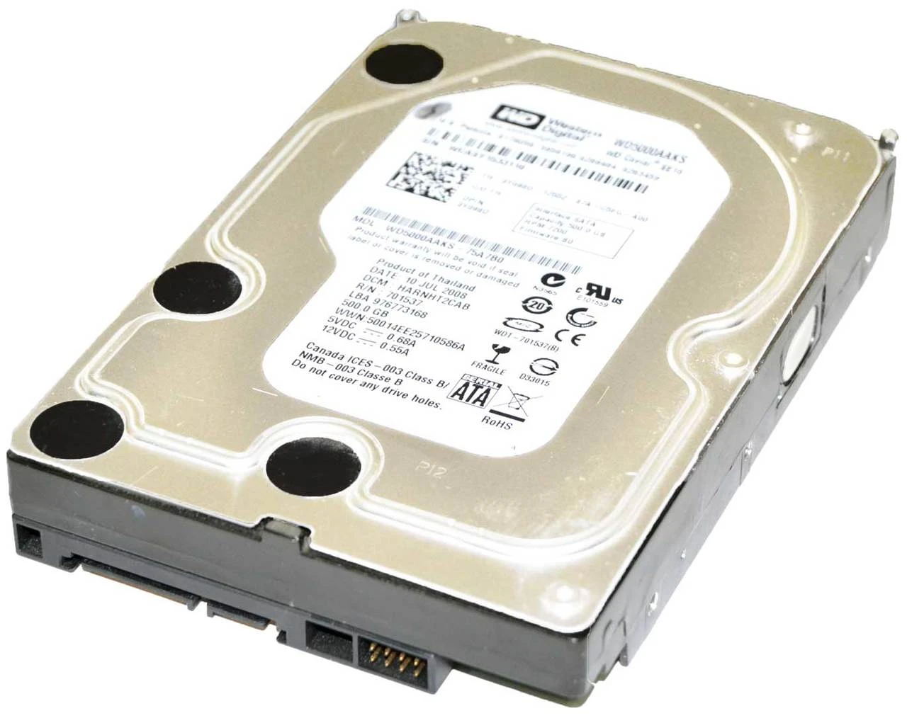 Western Digital Dell 500Gb SATA 7200rpm 3.5in HDD ( WD5001ABYS-18YNA0 0KT108 ) REF