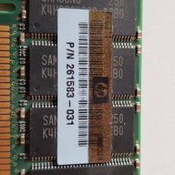 Samsung 256MB PC2100R CL2.5 DDR SDRAM ECC Registered 184Pin DIMM Memory Module (M312L3310DT0-CB0Q0 / 261583-031 HP)