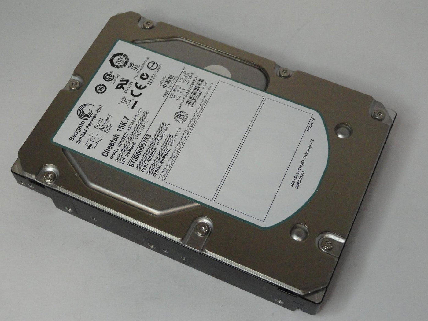9FN066-008 - Seagate 600GB SAS 15Krpm 3.5in Certified Refurbished 15K.7 HDD - Refurbished
