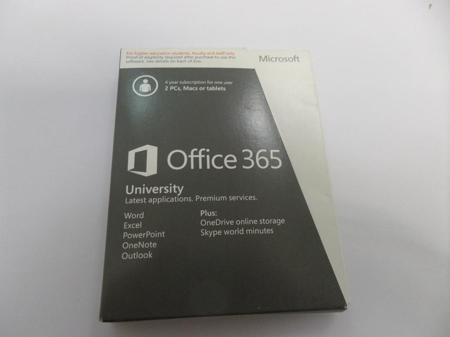 X19-32740-01 - Microsoft Office 365 University Licence Card- 1 User, 2 Computers, 4 Years (PC/Mac) - NOB