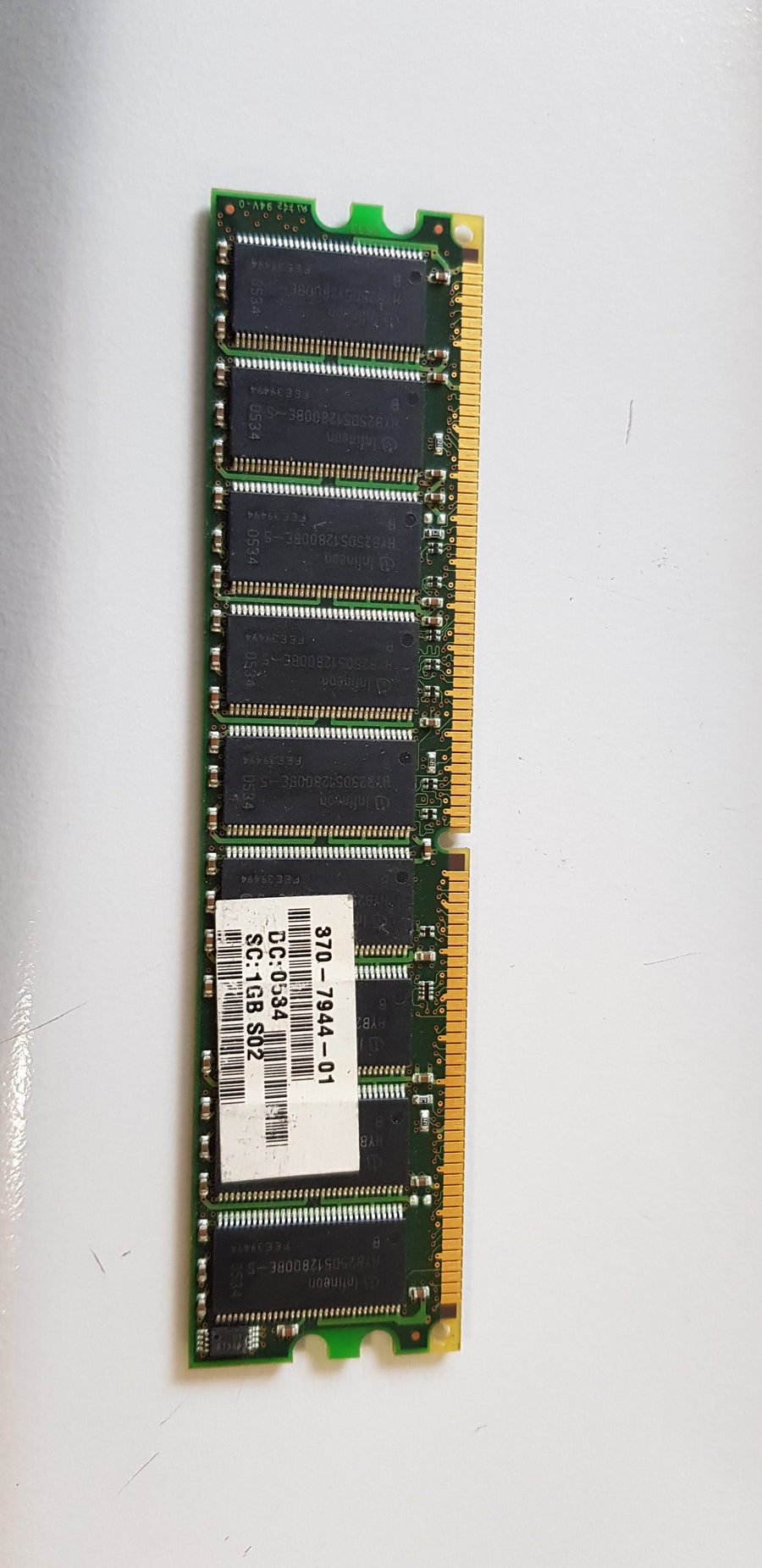 Sun 1GB DDR-400MHz PC3200 Reg ECC CL3 184Pin RDIMM Memory Module (370-7944-01)
