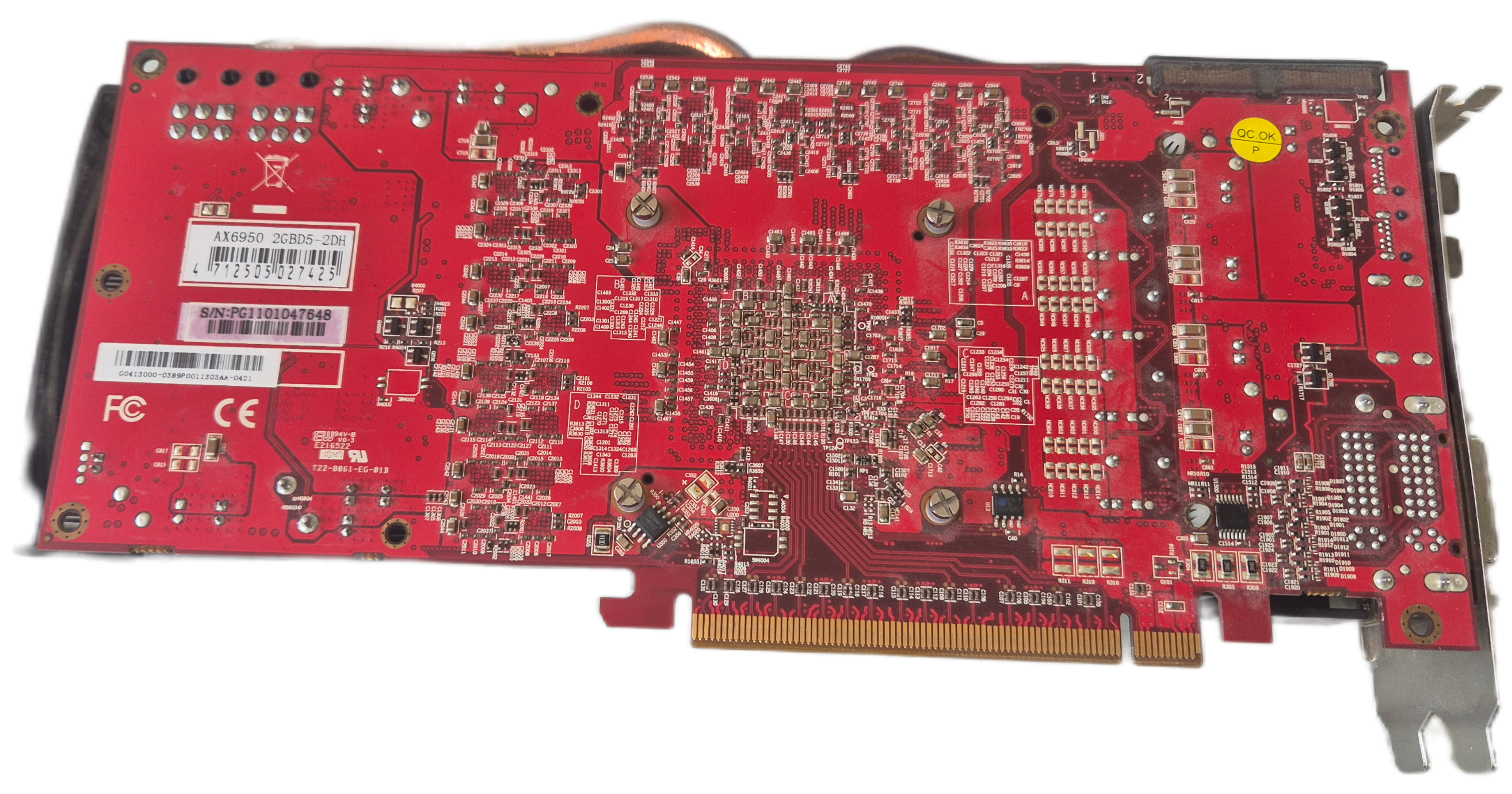 PowerColor Radeon HD 6950 2GB GDDR5 GPU ( AX6950 2GBD5-M2DH ) USED
