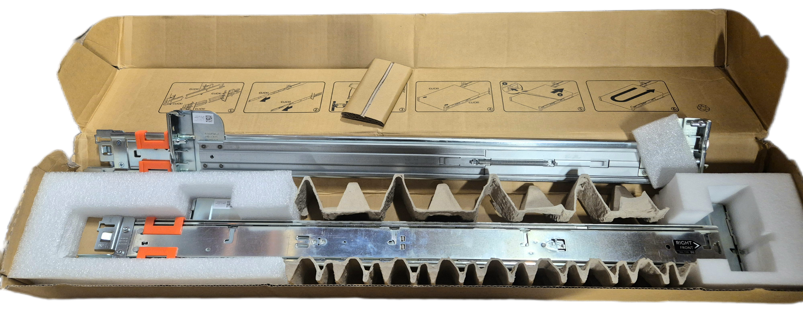 Dell PowerEdge R720 R730 R740 1U Sliding Ready Rack Rails Kit ( 0XV104 ) NOB