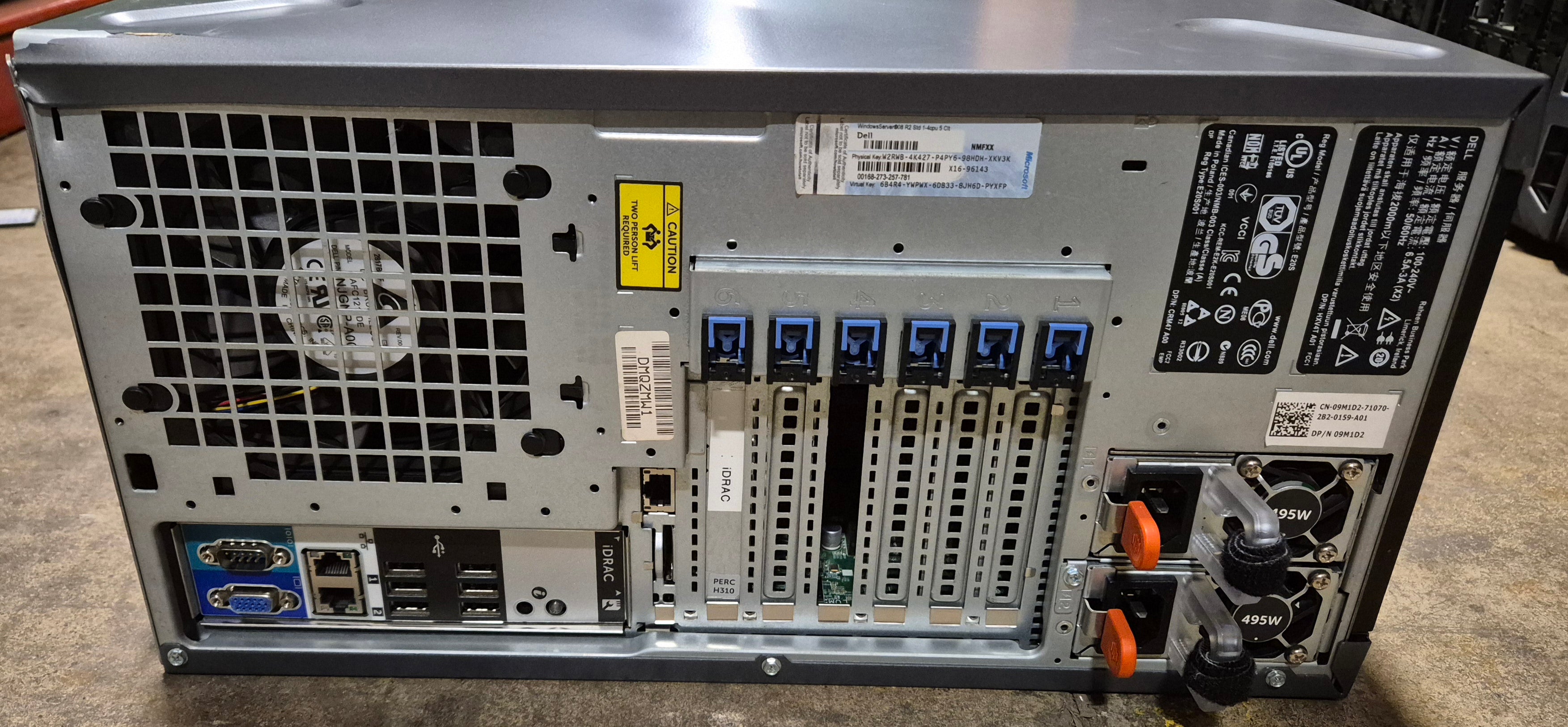 Dell PowerEdge T320 Xeon E5-2403 1.80Ghz NO RAM/HDD/OS DVD Dual PSU WinSVR 2008 COA ( E20S ) USED Damaged case