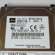 PR20499_HDD2168_Toshiba HP 20GB IDE 4200rpm 2.5in HDD - Image3