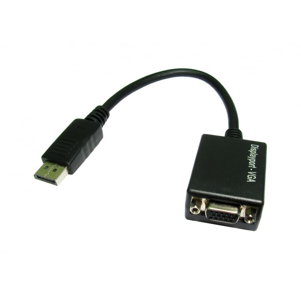 Cables Direct DisplayPort (M) to HD-15 VGA (F) Adapter ( HDHDPORT-VGACAB ) NEW
