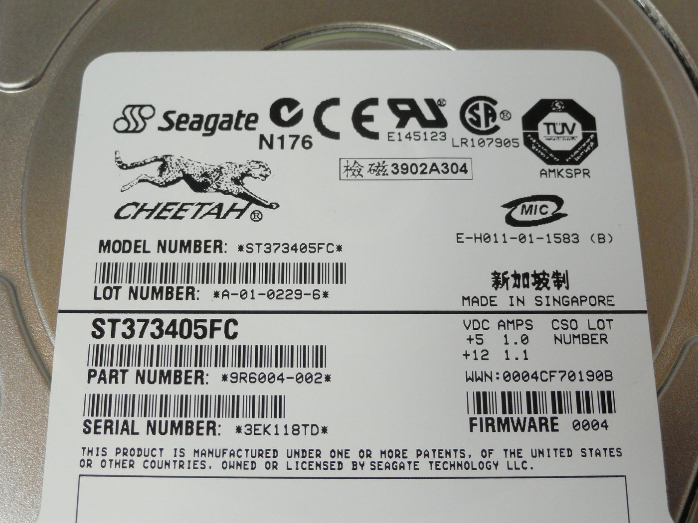 PR23081_9R6004-002_Seagate 73Gb Fibre Channel 10Krpm 3.5in HDD - Image2