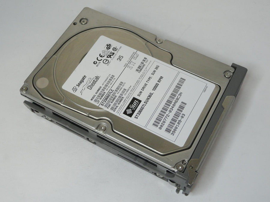 Seagate Sun 36GB SCSI 80 Pin 10Krpm 3.5in HDD in Caddy ( ST336607LC 9V4006-057 390-0109-03 540-5996-01 ) REF