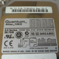 Quantum 36Gb SCSI 80 Pin 10Krpm 3.5in HDD ( TY36J012 ) REF