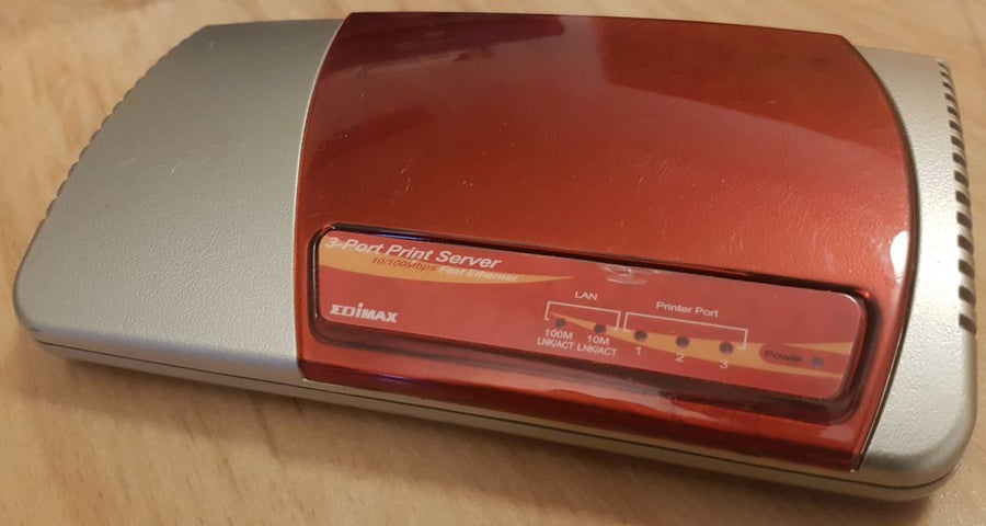 Edimax 3 Parallel Ports Print Server Ethernet Lan (PS-3103P Used) No PSU
