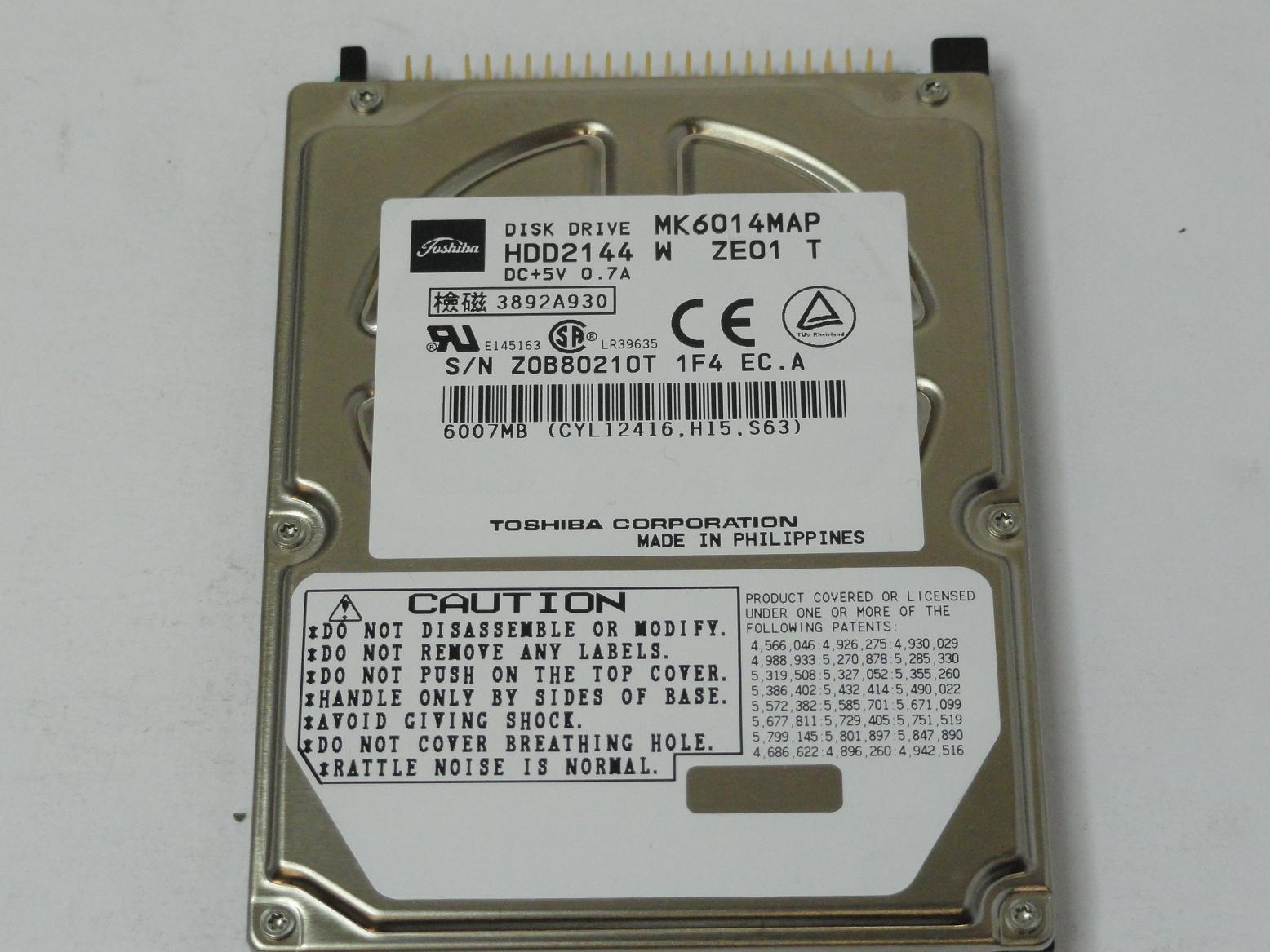 MC4323_MK6014MAP_Toshiba 6GB IDE 4200rpm 2.5in HDD - Image3