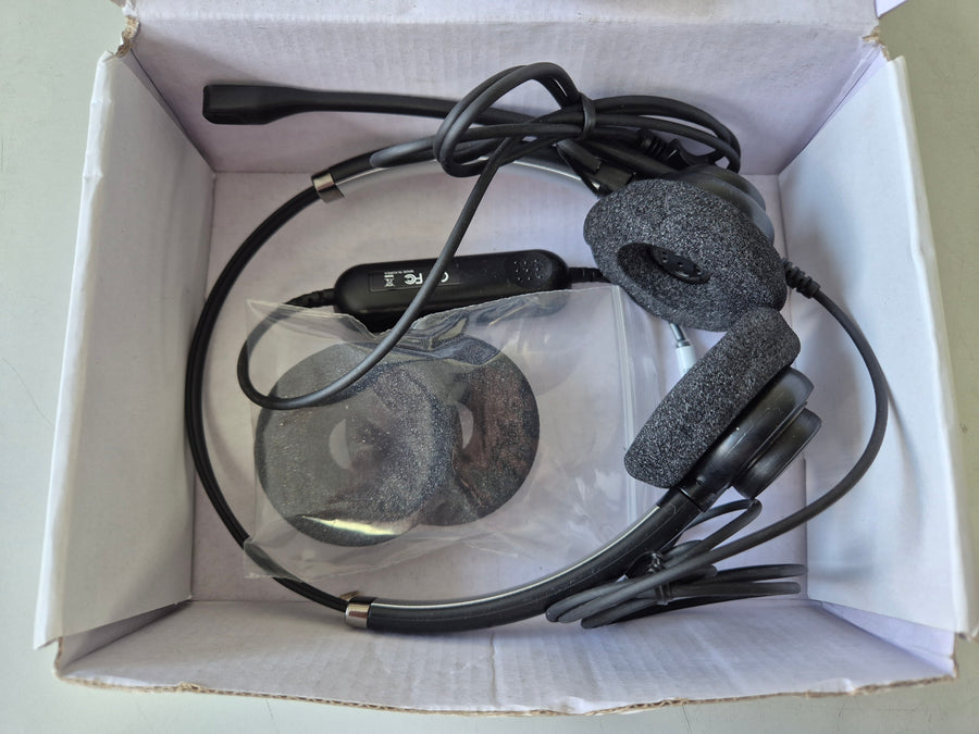 Agent Binaural Noise Cancelling USB Headset - NO BAG/CLIP ( AP-2U ) NOB