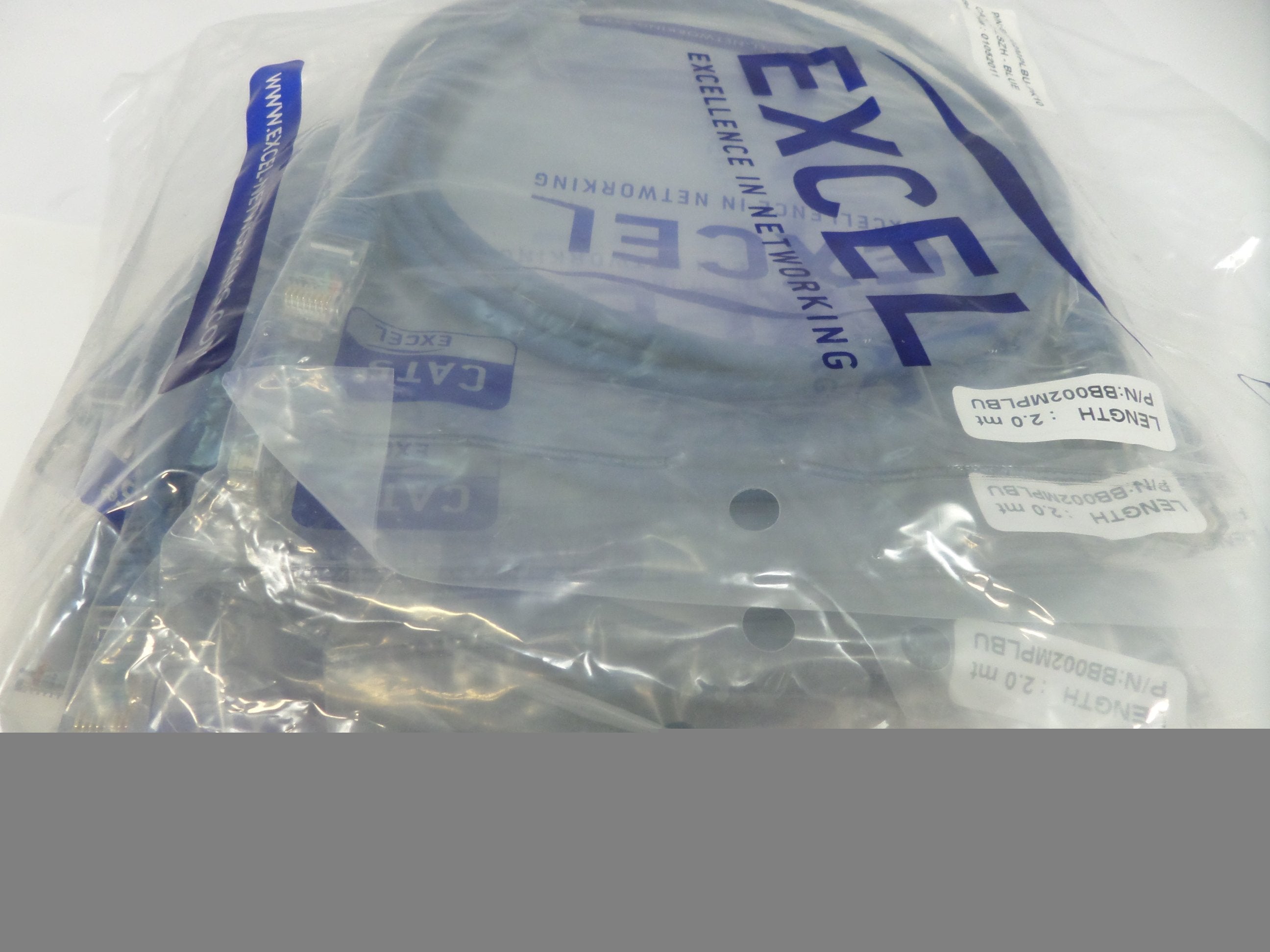 PR25582_BB002MPLBU_Excel CAT5.e Blue 2.0m Patch Cable (Pack of 10) - Image5