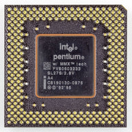 Intel Pentium MMX 233MHz 66MHz FSB 512KB L2 Cache Socket PPGA296 CPU ( SL27S ) REF