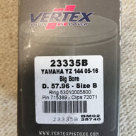 VERTEX  PISTON KIT Yamaha YZ/WR144 144cc 05-19  57.96mm (23335B NEW )