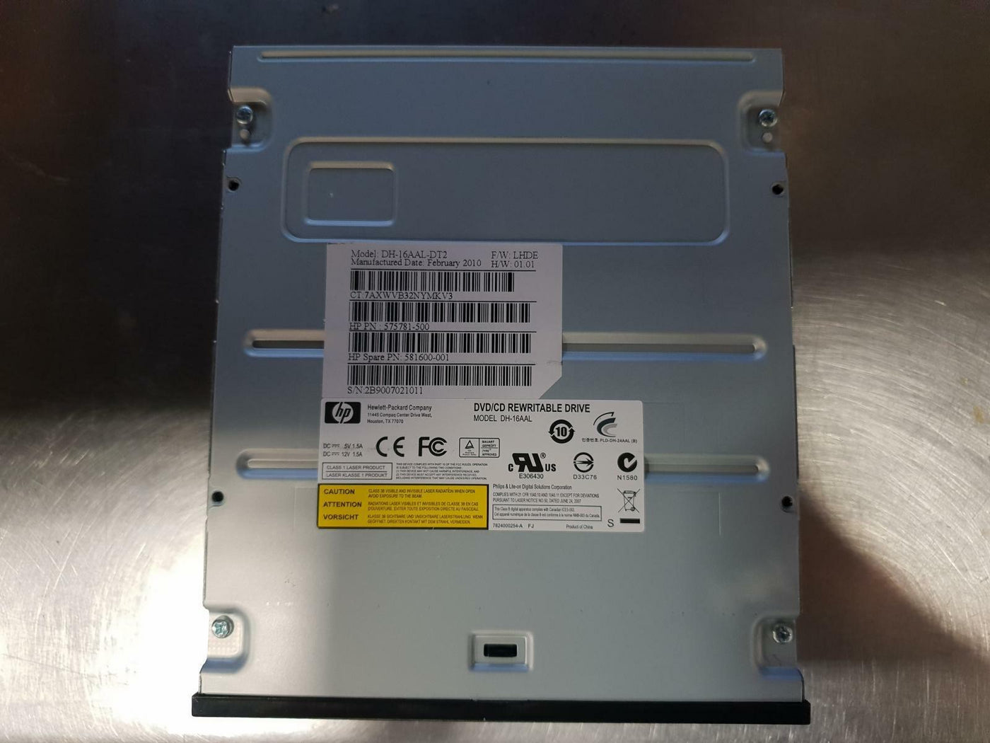 HP DVD/CD Super Multi-Recorder RW DL Optical Drive ( 575781-500 DH-16AAL-DT2 ) REF