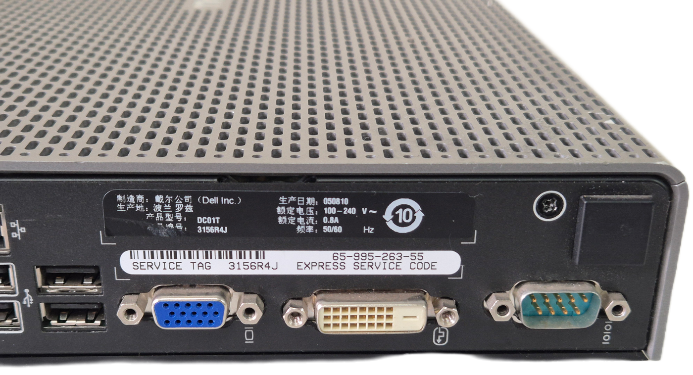 Dell Optiplex FX160 1GB SSD 2GB RAM Intel Atom 1.6GHz NO OS Mini PC ( DC01T ) USED