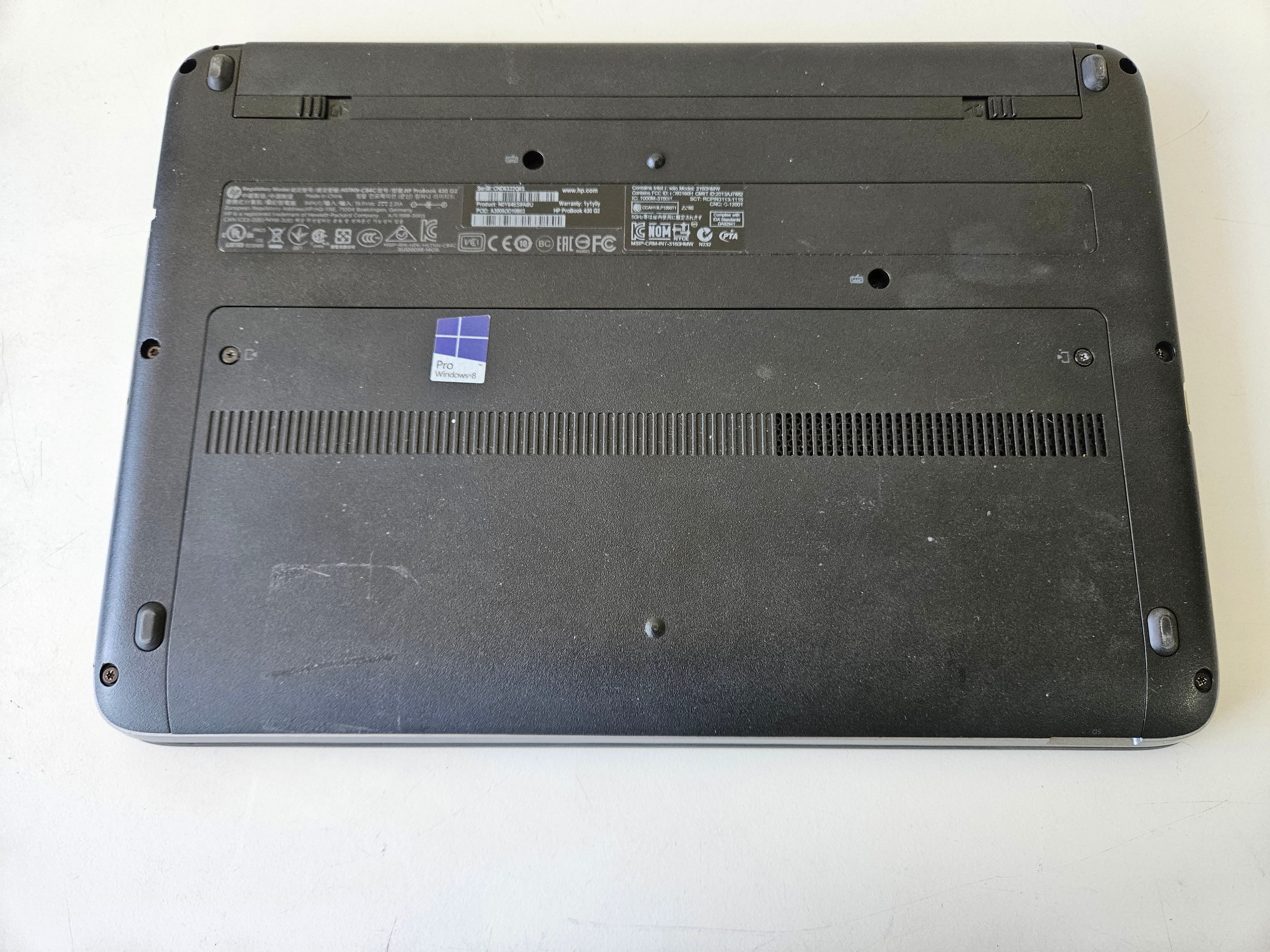 HP ProBook 430 G2 240GB SSD 4GB RAM i5-5200U 2.2GHz NO OS 14" Laptop ( N0Y54ES#ABU ) SPR