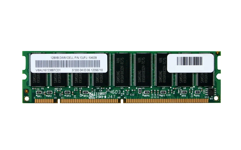 Dell 128MB PC100 100MHz ECC Unbuffered CL2 168-Pin DIMM ( 13JPJ 5X639 ) REF