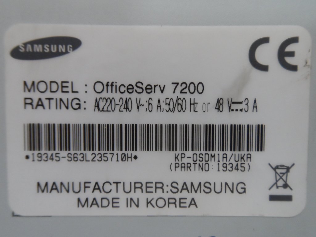 Samsung OfficeServ 7200 System ( 19345 OfficeServ 7200 KP-OSDM1A/UKA    Samsung )