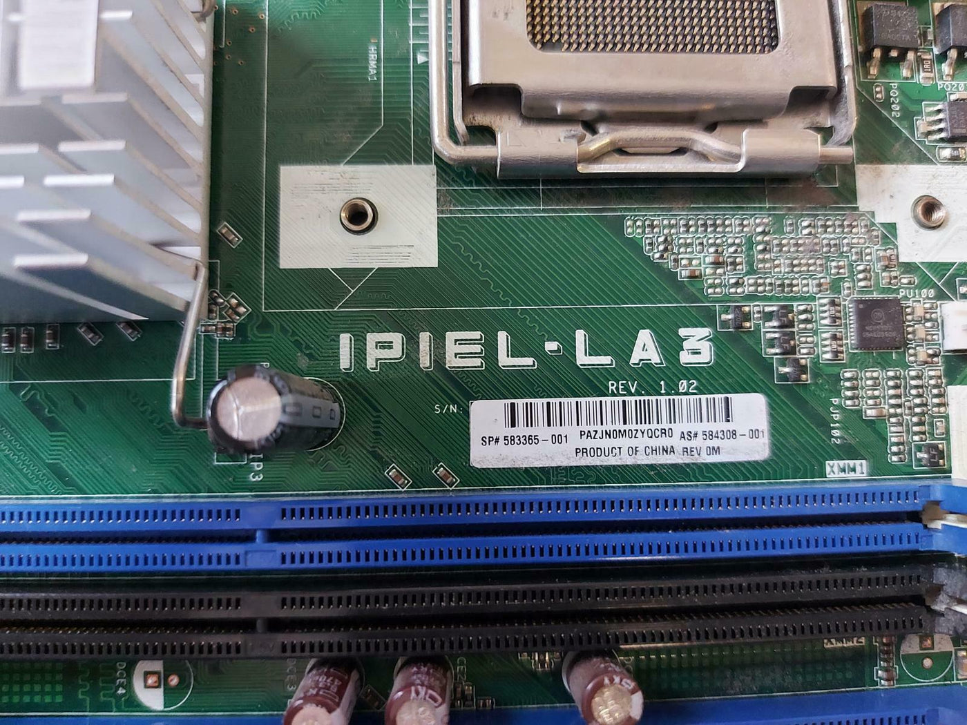 HP Pro 3010 SFF Socket 775 Motherboard IPIEL-LA3 REV. 1.02 583365-001 584308-001