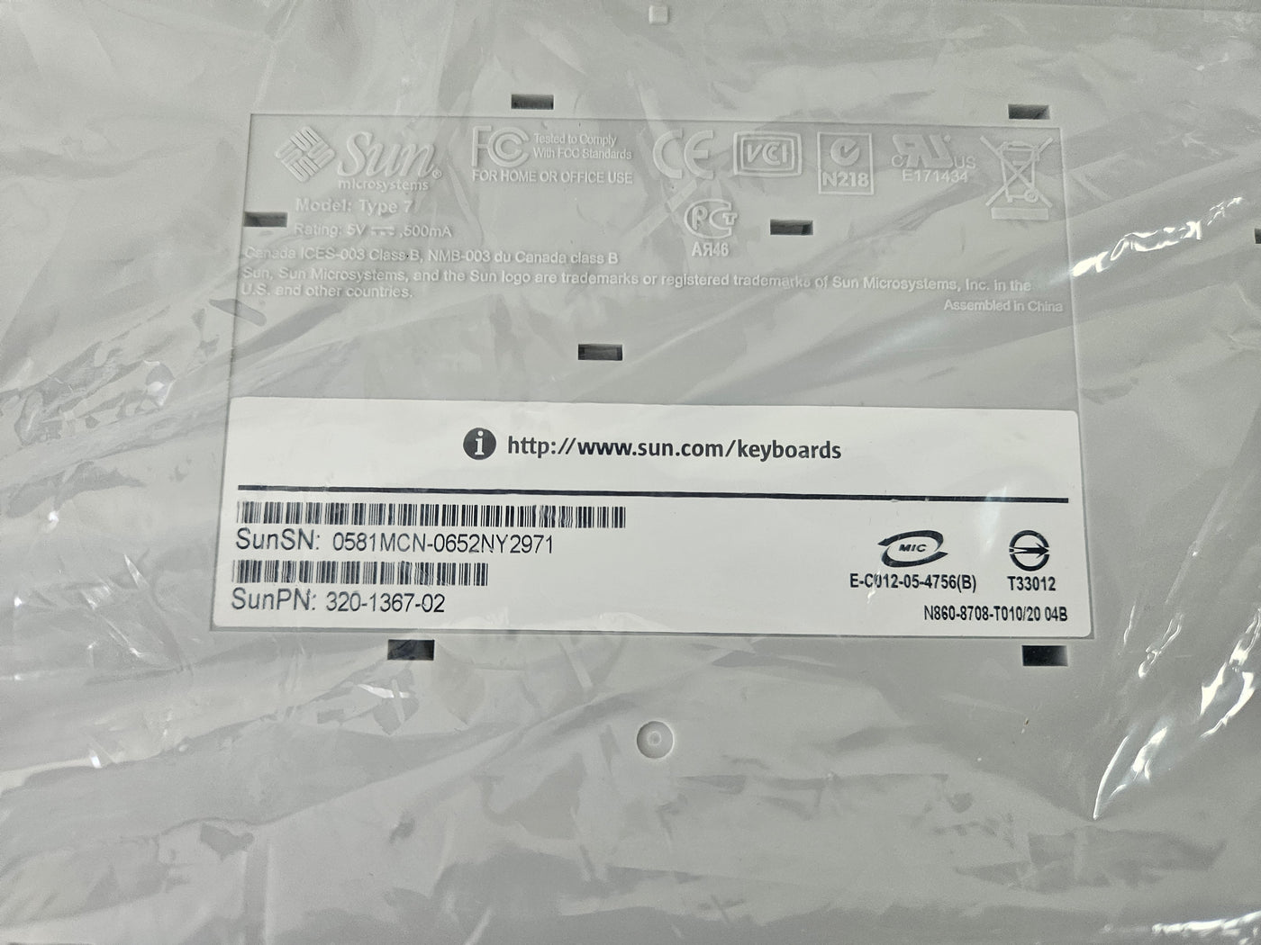 SUN Microsystems Type 7 USB Euro UNIX Keyboard and Mouse Combo ( 525-1612-02 320-1367-02 X3759A ) NOB