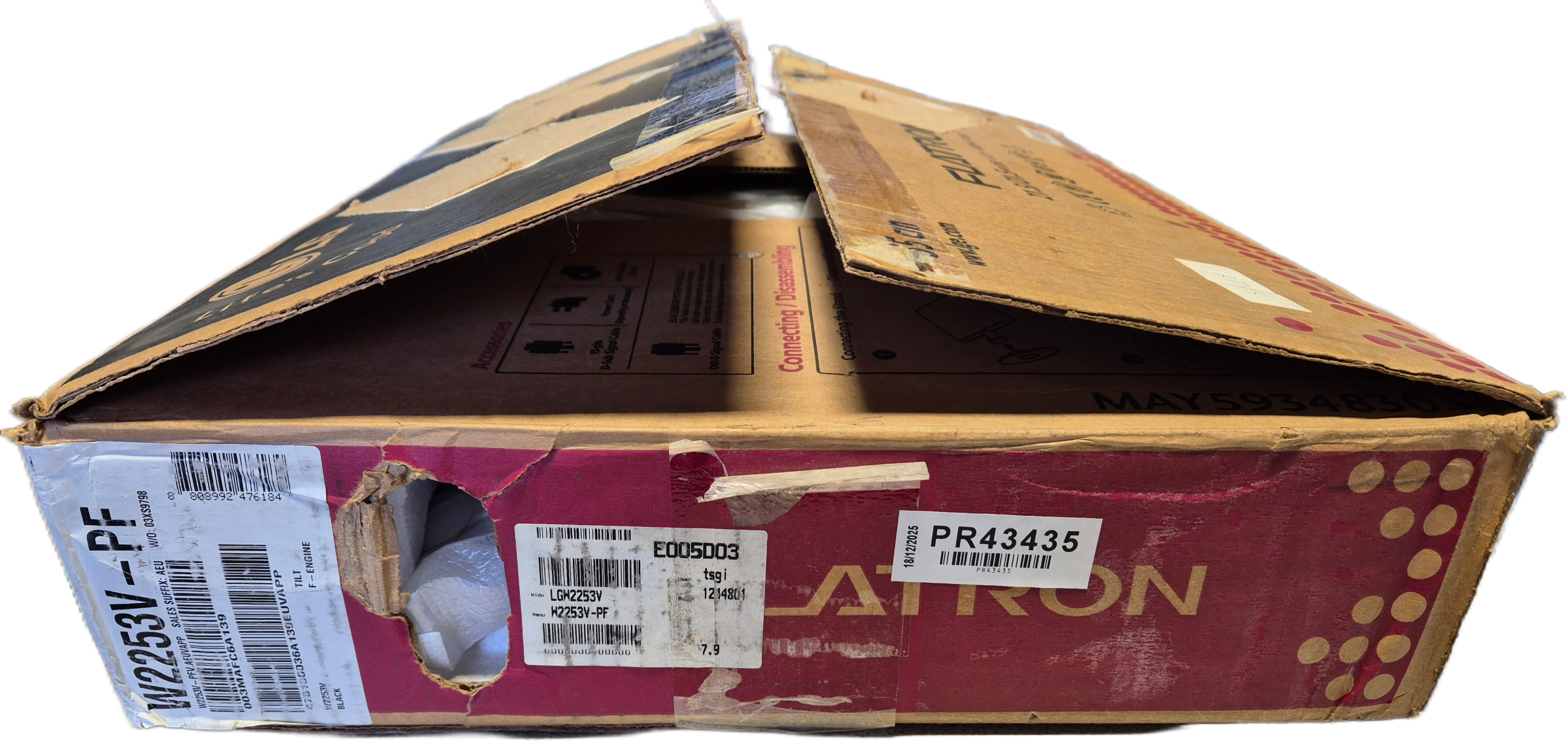 LG Flatron W2253V 22-inch Full HD LCD Monitor BOXED w/ accessories ( W2253VQV W2253V-PF ) USED