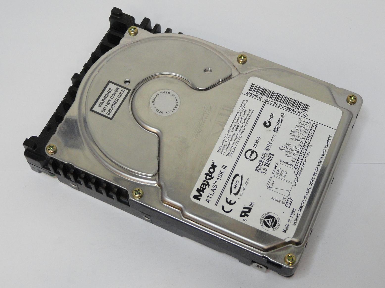 PR03407_KW36L015_Maxtor scsi 68 Pin Atlas 10,000rpm 3.5" Hdd - Image3