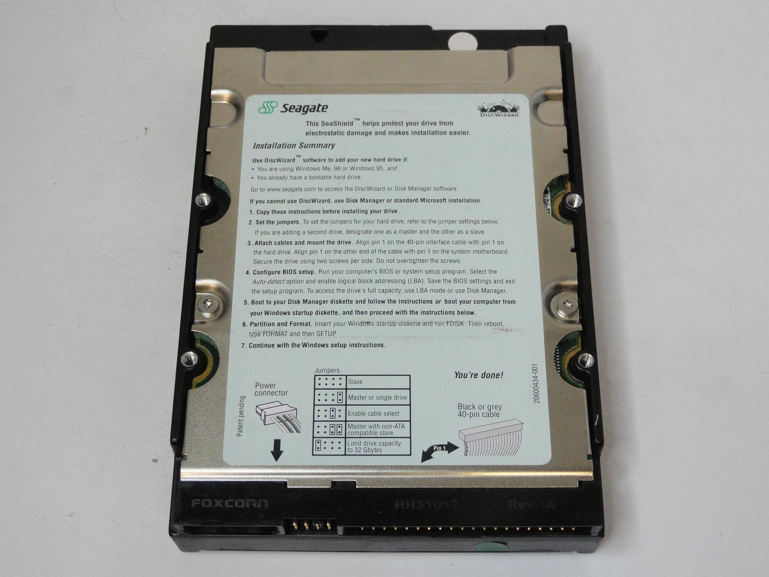 PR12027_9T6002-038_Seagate SUN 40GB IDE 7200rpm 3.5in HDD - Image2