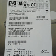 HP Fujitsu 72.8GB SCSI 80 Pin 10Krpm 3.5in HDD ( CA06350-B19100DT MAT3073NC 306637-002 BD072863B2 271837-004 3R-A4147-AA ) REF