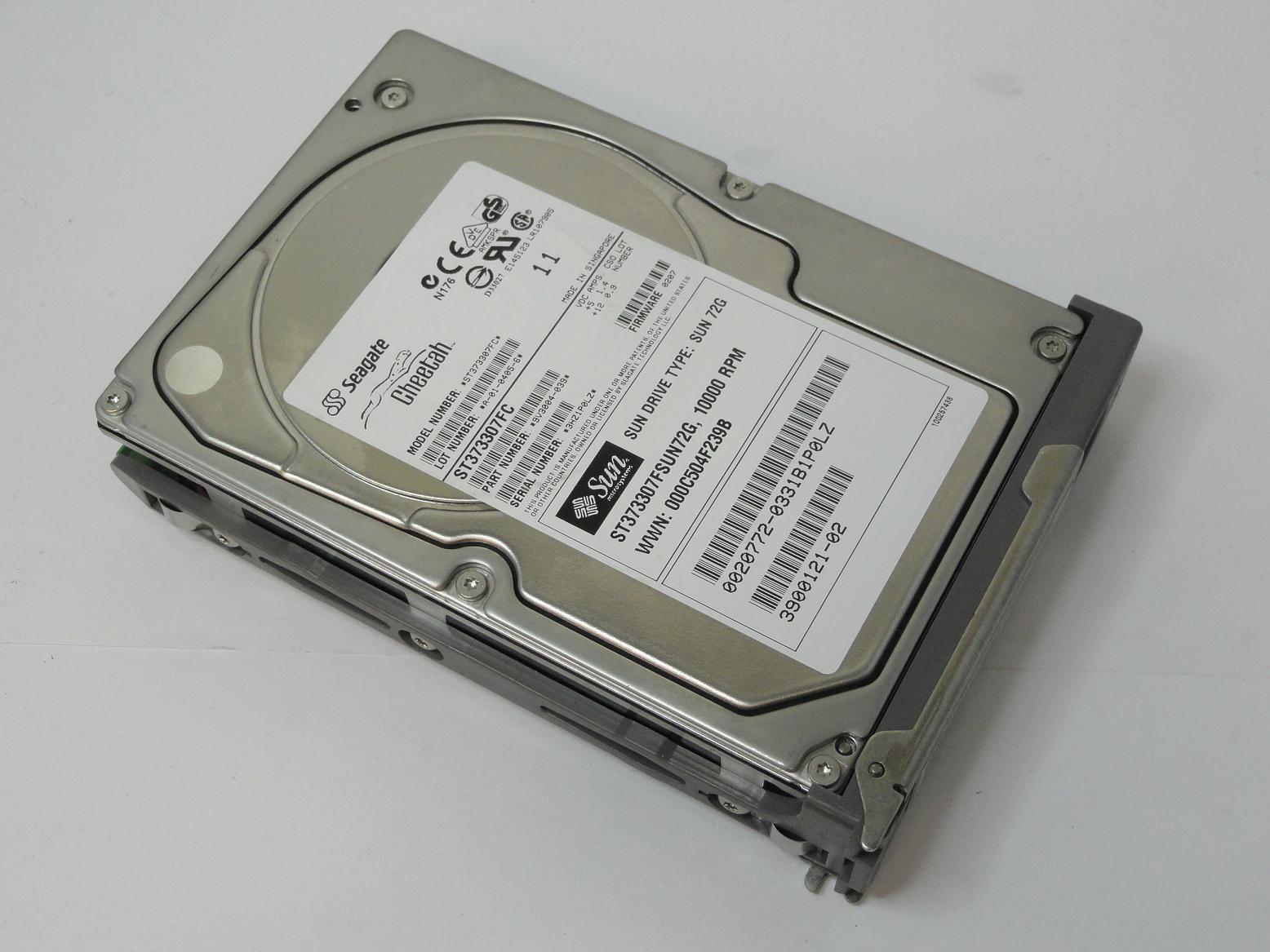 9V3004-039 - Seagate Sun 72GB Fibre Channel 10Krpm 3.5in Cheetah HDD in Caddy - Refurbished