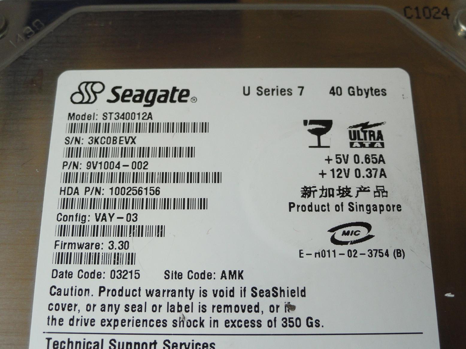 PR23424_9V1004-002_Seagate 40GB IDE 5400rpm 3.5in HDD - Image2